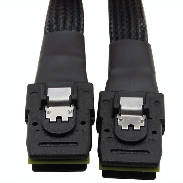 SAS36P SFF-8087 to SAS36P Cable Motherboard Server Hard Disk Data Cable, Color: Black 0.7m