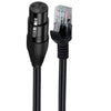XLR 3 Pin Female to RJ45 Male Network Extension Cable for DMX-CON Controller Series, Length: 30cm(Black)