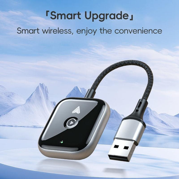 2 in 1 Apple CarPlay / Android Auto Wired to Wireless Car CarPlay Box Adapter(White)