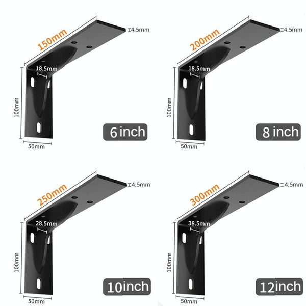 12 inch 30cm Triangle Support Frame Fixed Angle Iron(White)
