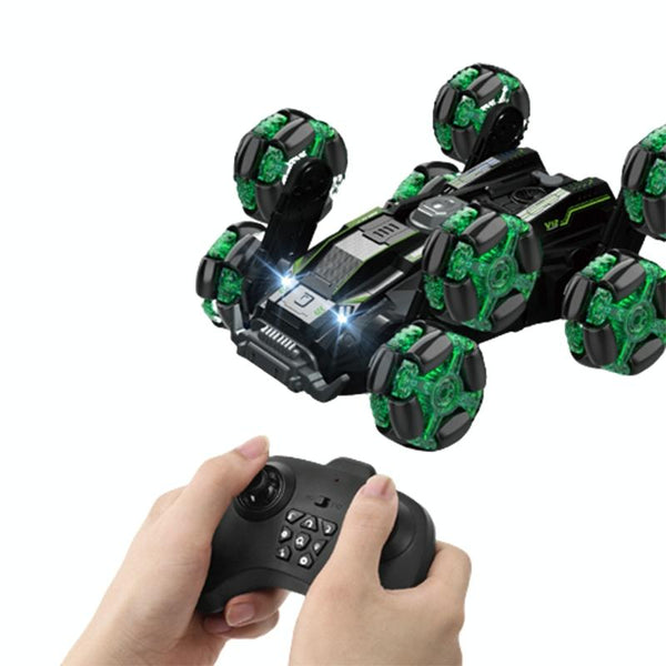 DM-558 Eight Wheel Stunt Drift Spray Remote Control Car, Specification:Single Control(Green)