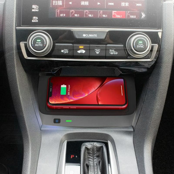 Car Qi Standard Wireless Charger 10W Quick Charging for 2016-2021 Honda Civic, Left Driving
