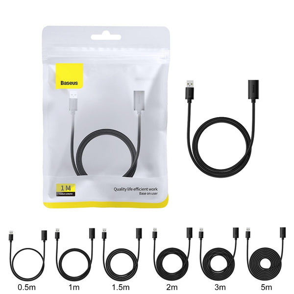 Baseus AirJoy Series USB 2.0 480Mbps Fast Speed Extension Cable, Cable Length:0.5m