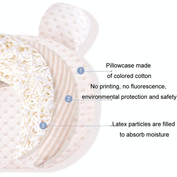 0-1 Year Old Baby Pillow Anti-Head Deflection Shaped Children Pillow, Style: Pentagon Latex Filling