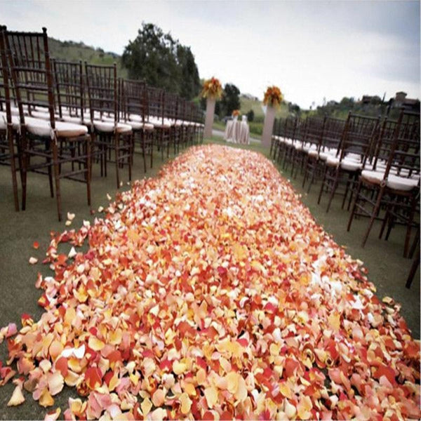 1000pcs / 10 Pack Artificial Wedding Rose Petals Flowers Wedding Decorations(Dark Blue)