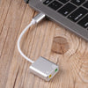 USB-C / Type-C to Jack 3.5mm Earphone Microphone Sound Card(Silver)