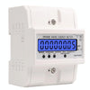 SINOTIMER Three-Phase Backlight Display Rail Type Electricity Meter 5-100A 400V(DDS024 White Shell)