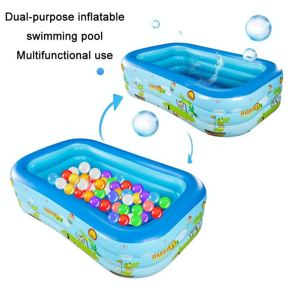Children Adult Cartoon Inflatable Swimming Ring, Pattern: 1.3m Three Layer Pool