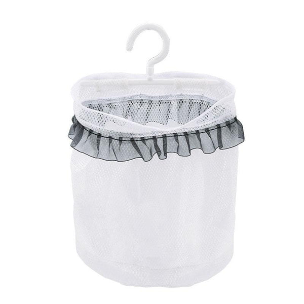 Wall Hanging Storage Bag Drying Underwear Mesh Pocket Cosmetic Storage Hanging Bag, Model: With Lace