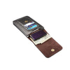 Lambskin Texture Men Phone Universal Double Lattice Waist Bag Leather Case, Size:L(Grey)