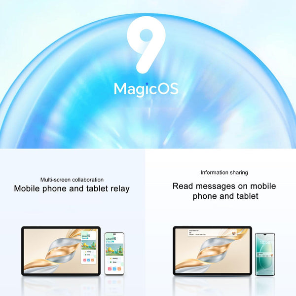 Honor Pad X9 Pro WiFi Tablet PC, 11.5 inch 6GB+128GB MagicOS 9.0 Qualcomm Snapdragon 685 Octa Core (Cyan)