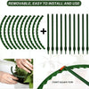 Garden Flower Stand Plant Plastic Support Ring, Style: Long Double Layer(Green)