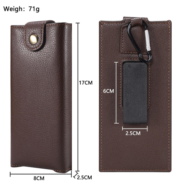Litchi Texture Waist Belt Wallet Bag For Folding Screen Phone(Brown)