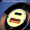 120W Vehicle Mini Invisible Dual-Port Charger Car Cigarette Lighter