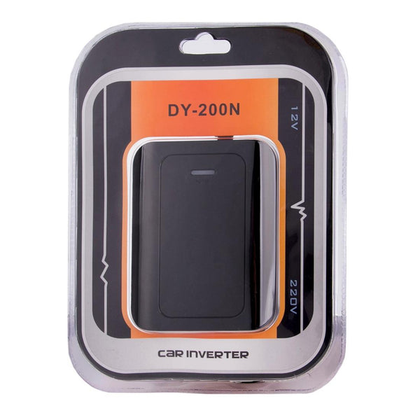 DY-200N, 200W DC 12V to AC Car Power Inverter with 500mA USB Port & EU / US Power Socket(Black)