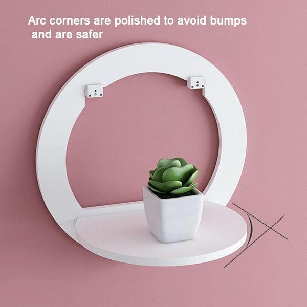 Round  Wall Hanging Shelf Flower Pot Multifunctional Storage Box Room Decoration