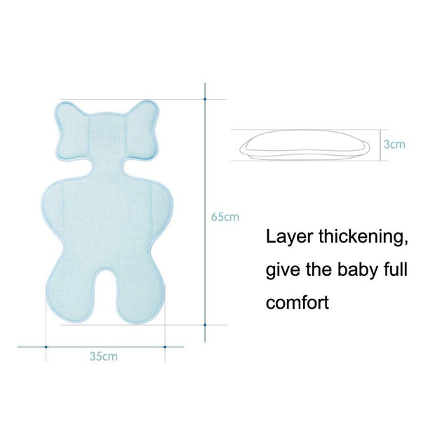 3D Baby Cart Mat Four Seasons Universal Baby Dining Chair Mat(Blue)