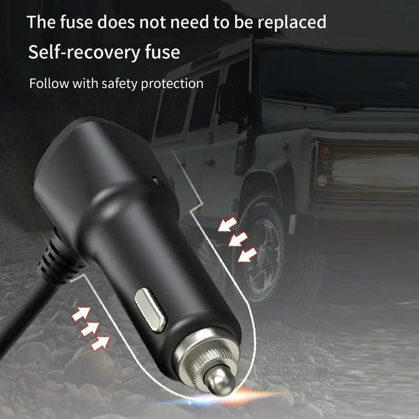 120W Digital Display Cigarette Lighter Car Fast Charging Charger(Black)