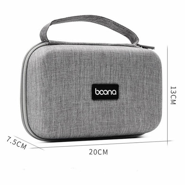 Power Adapter Headset Data Cable Portable Storage Bag For Macbook Air/Pro Notebook(Gray)