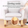 2pcs/set Furniture Carbon Steel Wraparound Heightening Foot Pad, Style: Round 6x5cm (Brown)