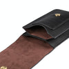 Lambskin Texture Men Phone Universal Double Lattice Waist Bag Leather Case, Size:L(Black)