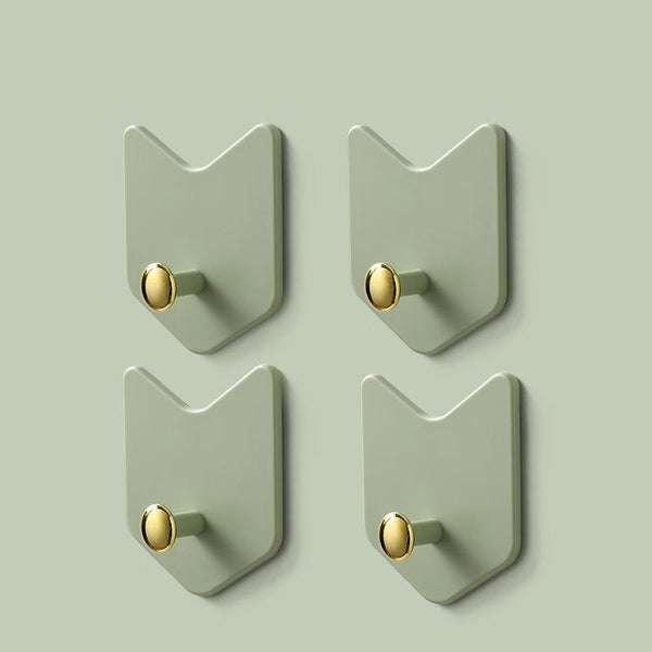 4 PCS / Set JM066 Arrow-shaped Sticky Hook Behind Door Wall Seamless Hook(Green)