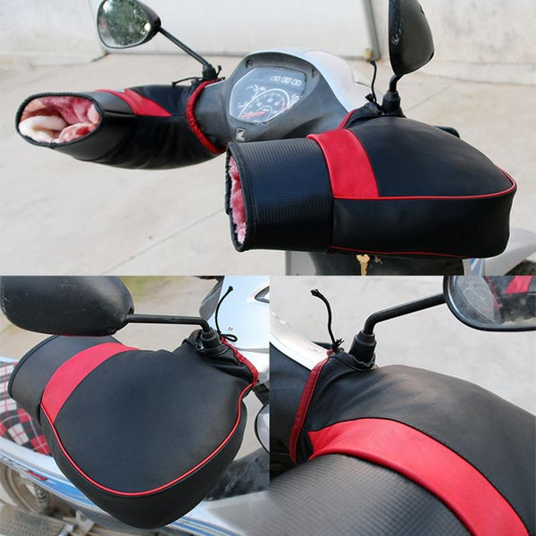 1 Pair Motorcycle Water & Wind Resistant Winter Warm Ski Riding Gloves