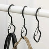 2pcs Household S Hooks For Hanging Metal Windproof Hooks With Safety Buckle, Color: White