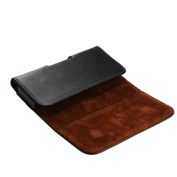 Universal Horizontal Style Leather Waist Bag with Back Splint For iPhone X , Samsung S7 / S5 / S4, Grand DUOS / I9082(Black)