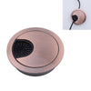 Desk Computer Desktop Zinc Alloy Round Threading Box Hole Cover, Hole Diameter: 80mm (Red Bronze)