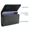 HAWEEL 6.1-6.8 inch Litchi Texture Genuine Leather Phone Belt Clip Horizontal Carrying Pouch (Black)