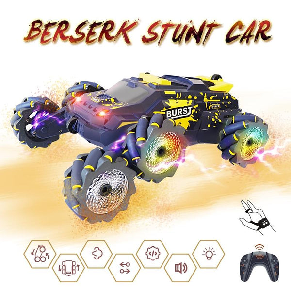 MoFun JC03P 2.4G Remote Control Six-wheeled Stunt Car, Specifications:Dual RC(Red)