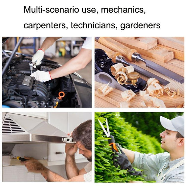 Multi Pocket Tool Apron Blue Garden Gardening Apron(Black+Blue)