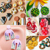 24 In 1 DIY Clay Earrings Molds DIY Handmade Clay Cutter Handmade Jewelry Molds(Beige Orange)
