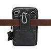 Multi-functional Universal Leather Waist Hanging One-shoulder Mobile Phone Waist Bag For 6.5 Inch or Below Smartphones(Black)