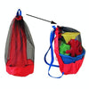 Children Beach Toys Storage Bag Play Sand Tools Storage Net Bag Backpack(Black Net Red Bottom)
