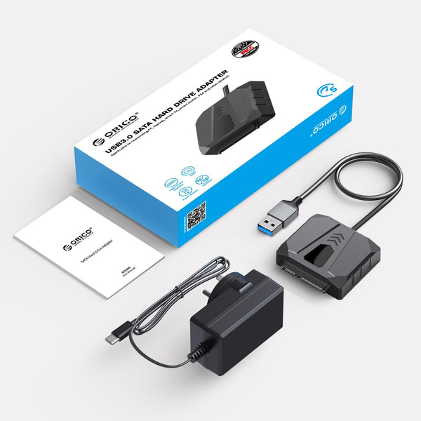 ORICO UTS2 USB 3.0 2.5-inch SATA HDD Adapter with 12V 2A Power Adapter, Cable Length:1m(US Plug)