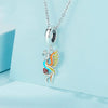 SCC2444 Sterling Silver S925 Phoenix Bracelet Beads Longevity Bird Zircon Pendant