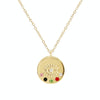 Angel Eyes Pendant Layered Necklace, Model: N2107-21 Colorful Diamond