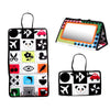 Baby Hanging Toy Foldable Baby Vision Training Pattern Mirror(Red Yellow)