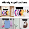 Adhesive Hanger Detachable Travel Folding Portable Hat Clip Hanger Bathroom Cloth Clothes Clip(Black)