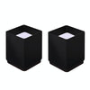 2pcs/set Furniture Carbon Steel Wraparound Heightening Foot Pad, Style: Square 4x5cm (Black)