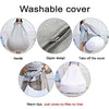 Lazy Sofa Bean Bag Chair Fabric Cover, Size: 90x110cm(Sky Blue)
