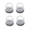 4pcs / Set Thickened Wear-Resistant Table And Chair Leg Covers Household Quiet Non-Slip Stool Foot Protector, Style: Extra Large Round Transparent