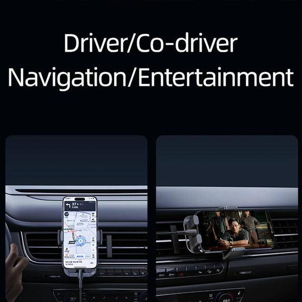 USAMS US-CC175 C35 45W Aluminum Alloy Transparent Dual USB Port Mini Car Charger (Black)