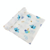 Cartoon Baby Soft Gauze Quilt Swaddle Cotton Bath Towel 117 X 117cm, Style: Blue Elephant