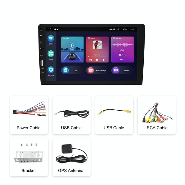 A3236 9 inch Android 11 Single Butt MP5 Player, Style: Carplay 2+32G(Standard)