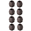 1 inch 8pcs /Set 15 Degree Tilt Table And Chair Feet One-Piece Shock-Absorbing Protective Cover For Chairs(Square)