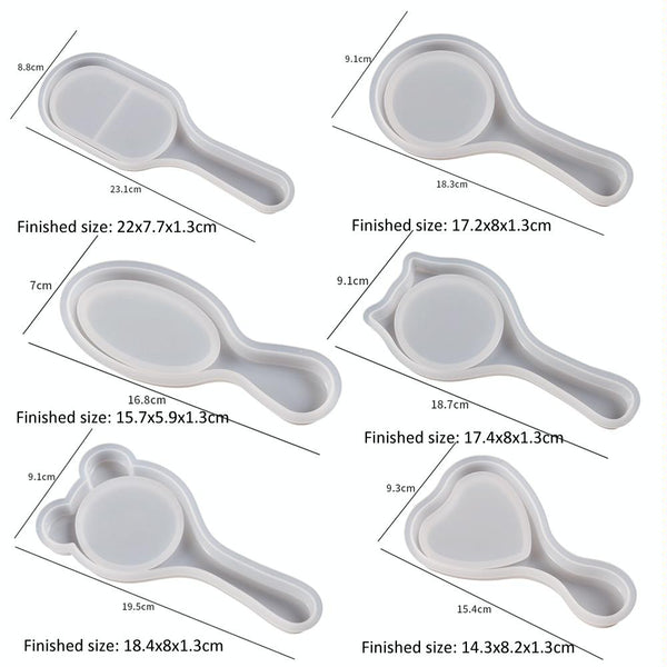 Air Cushion Comb Set Silicone Mold DIY Epoxy Resin Craft Making Mold, Spec: Heart Shape 006