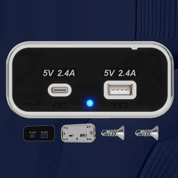 USB Dual-port Multi-function Fast Charging Car Modification Charger(UCC-316A AC4.8A)